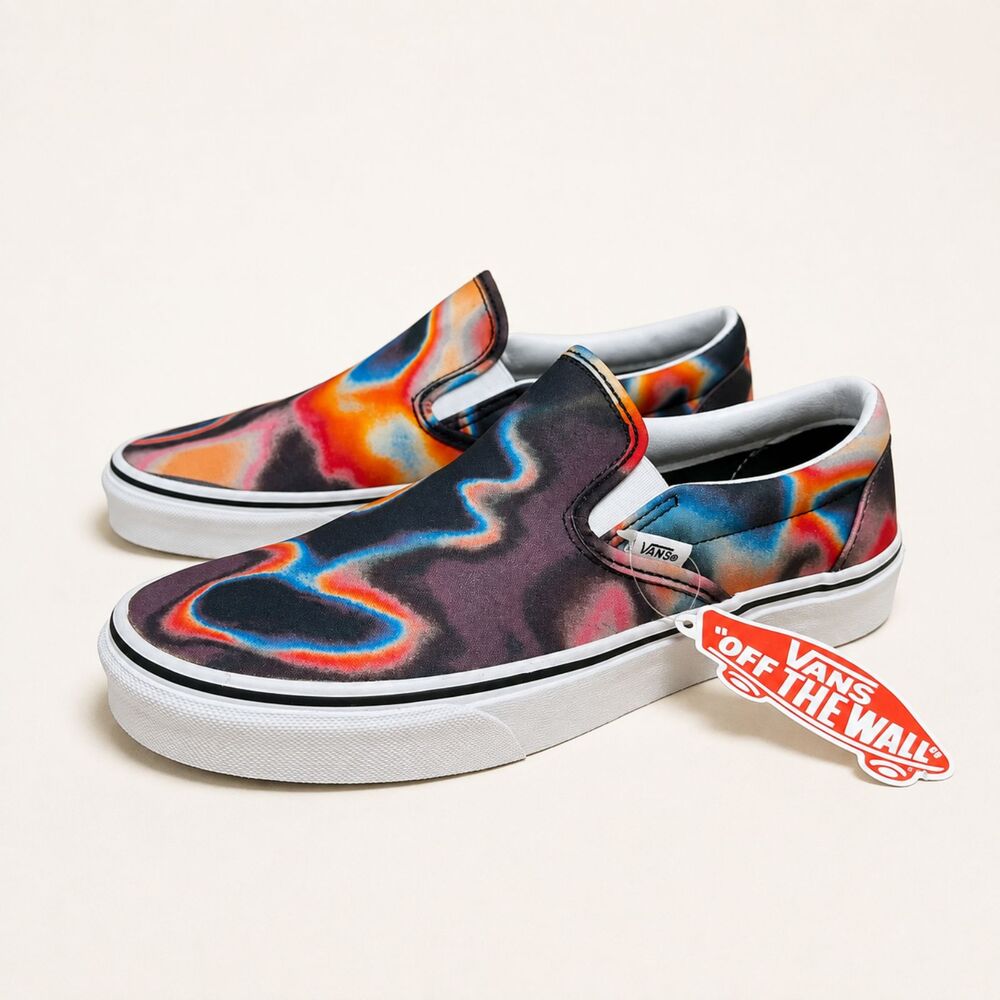 Vans Classic Slip-On Dark Aura Sneakers Men's 8.5 Women's 10 Multi Color NWT - Picture 1 of 8